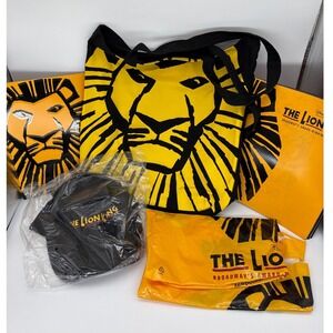 Disney The Lion King Broadway Musical Souvenir Bundle - Tote Bag Hat Program Bag